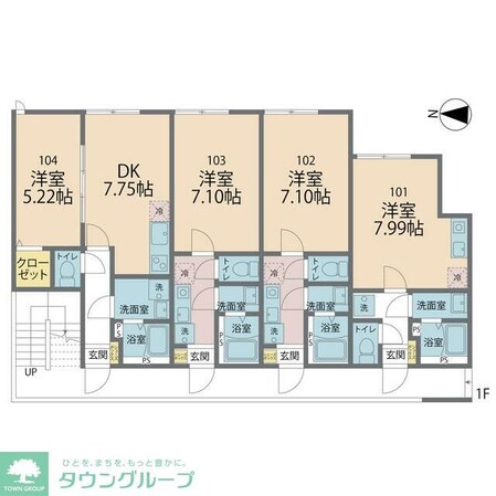 カインドネス鷹の台の物件間取画像